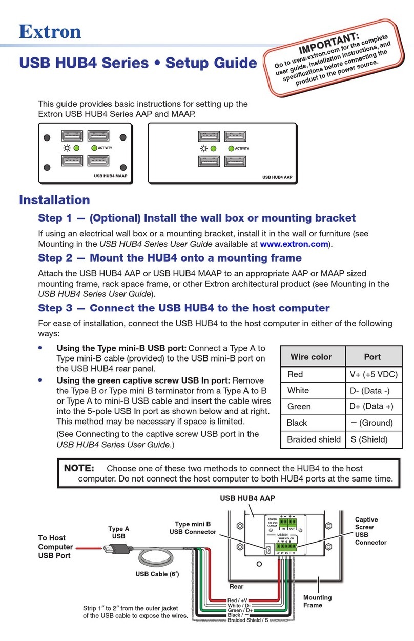 Extron electronics USB HUB4 Series Manuel utilisateur