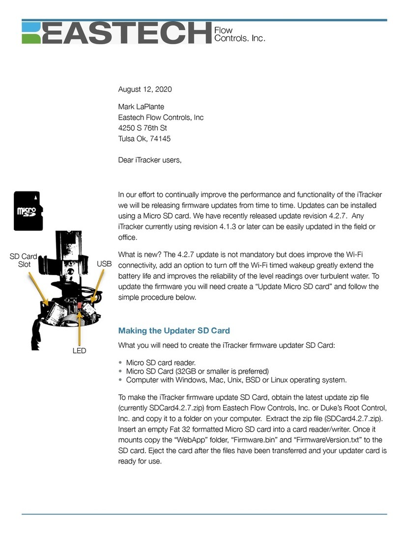Eastech Flow Controls iTracker Manuel utilisateur