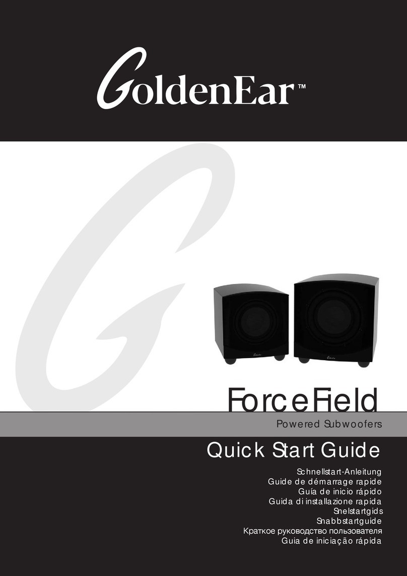 GoldenEar Technology ForceField 30 Manuel utilisateur