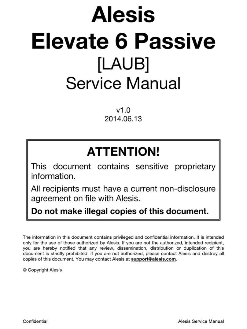 Alesis Elevate 6 Passive Manuel utilisateur